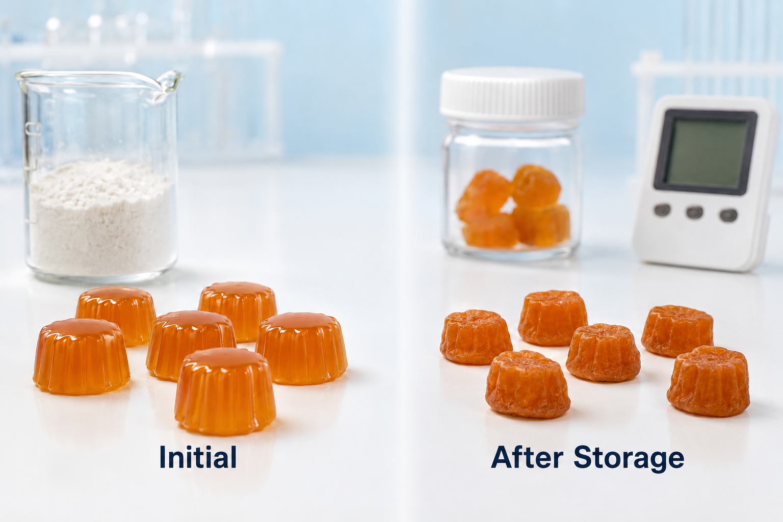 Gummy Texture Changes During Storage